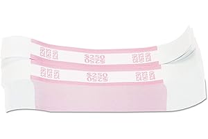 The Coin-Tainer Co. $250 Currency Band, Pink, 1000 Count