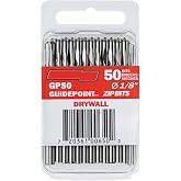 GP50 Cutting Drywall Tools,1/8 Inch Drywall Guidepoint Cutting Bits for RotoZip Spiral Saw (50 Pack), Drywall Router Bits for Roto Tool