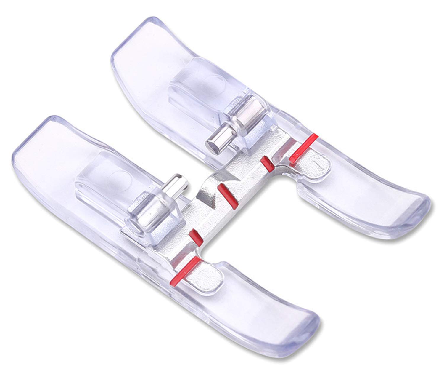 DreamStitch 820916096 Snap ON Clear Open Toe Presser Foot for Pfaff Sewing Machine IDT System - DL-EM-820916096