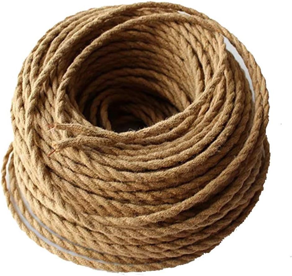 REACHYEA 2 * 0.75mm2 Edison Vintage Electrical Wire Rope Twisted Wire Retro Textile Braided Cable Pendant Light Wire Lamp Cord 10m/lot
