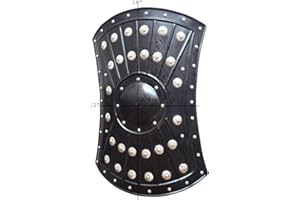 ALUKIKI Medieval Barbarian Armor Templar Viking 18" Iron Shield ABS Rustic Vintage Home Decor Gifts