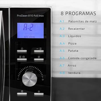 Cecotec Microondas con Grill ProClean 8110. Capacidad de 28l ...
