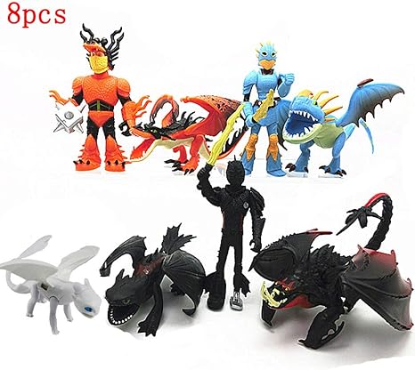 8pcs set how to train your dragon 3 9cm hickup astrid snotlout jorgenson night fury light fury deathgripper deadly nadder hookfang pvc action figures gift card action toy figures amazon canada 8pcs set how to train your dragon 3 9cm hickup astrid snotlout jorgenson night fury light fury deathgripper deadly nadder hookfang pvc action