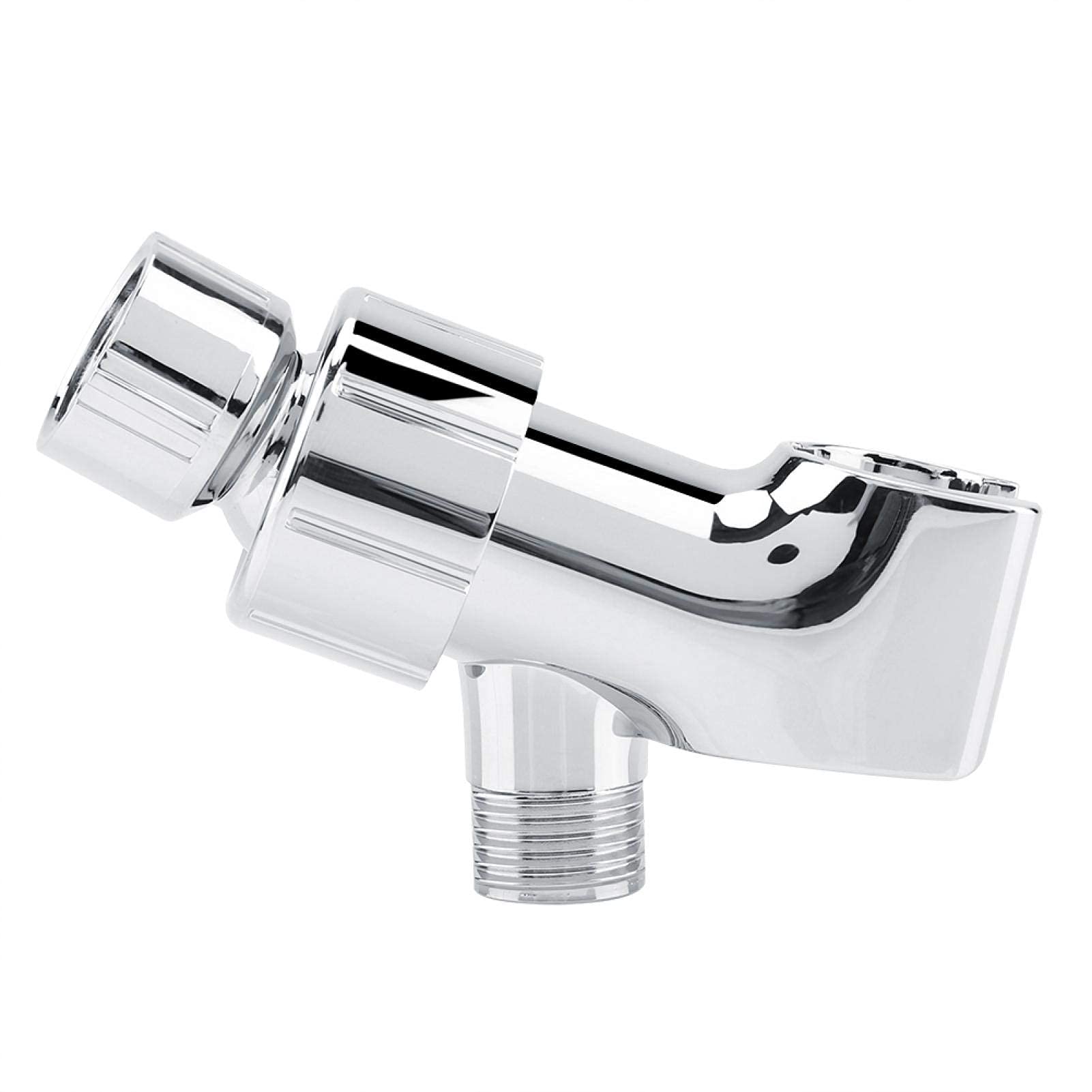 3-Way Shower Head Diverter ABS Plastic Adjustable Shower Arm Mount Polished Chrome for Awkward Shower Arm Angles, Handheld Shower Conversion, Bathroom Renovation Projects