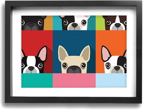Amazon Co Jp ボストンテリア 家族 犬 額縁のある絵 装飾画 絵画 壁掛け アートパネル インテリア ポスター 横 玄関 部屋飾り 壁掛け式 現代 モダンアート 壁の絵 軽くて取り付けやすい 居間 40 30cm 服 ファッション小物