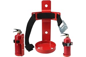 MANNIFEN Fire Extinguisher Mount,Wall Hanging Bracket,Fire Extinguisher Holder for Home, Car, RV, Truck, Mini Fire Extinguishers (2.5LB red 1Pcs)