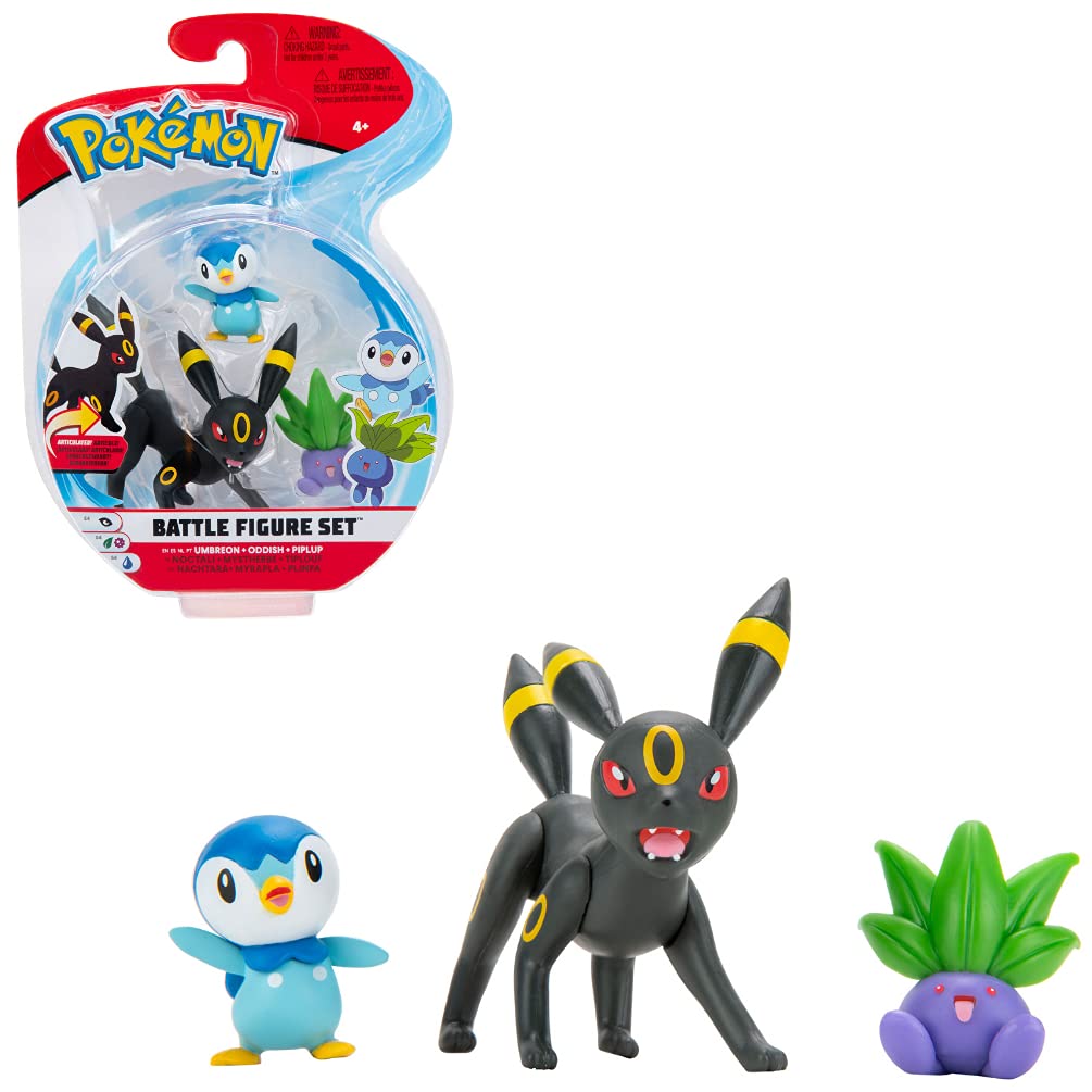 WCT Pokémon Battle 3 Figure Pack (2" & 3") - Piplup/Oddish/Umbreon