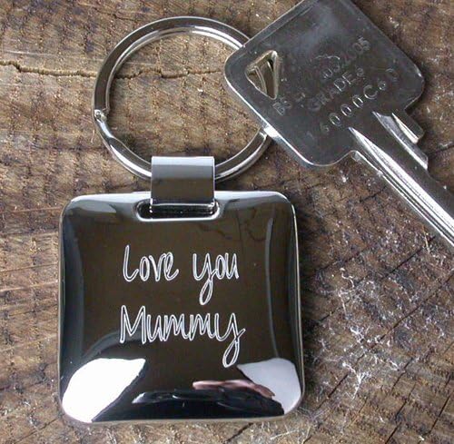 Mummy Key Ring - Chunky metal keyring engraved with "Love you Mummy" on the front & the name(s) of the children on the back. Please email us with your engraving instructions
