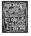 Gift Craft Give Me Coffee Wall Sign Chalkboard