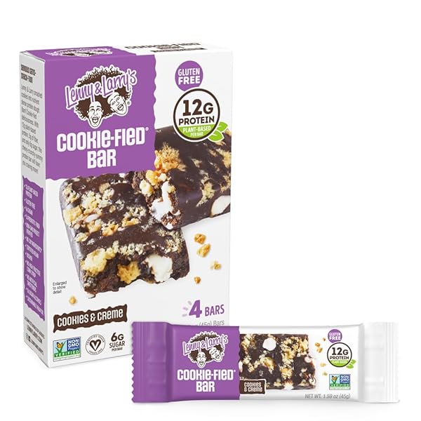 LENNY & LARRY’S COOKIEFIED BAR, COOKIES AND CREME (PACK OF 4)