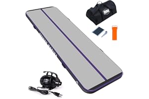 BEYOND MARINA Air Gymnastics Tumble Track 4/8 inches Thickness Inflatable Tumbling 10ft/13ft/16ft/20ft Air Mats for Home Use Training/Cheerleading/Yoga/Water with Electric Pump
