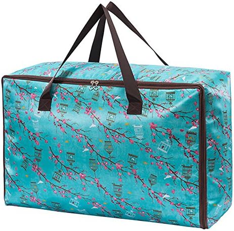 Printing Oxford Fabric Storage Bag for Household Quit and Pillow storage bag with handles Large Capacity Three Sizes Available Travel Accessories - Birdcage, M