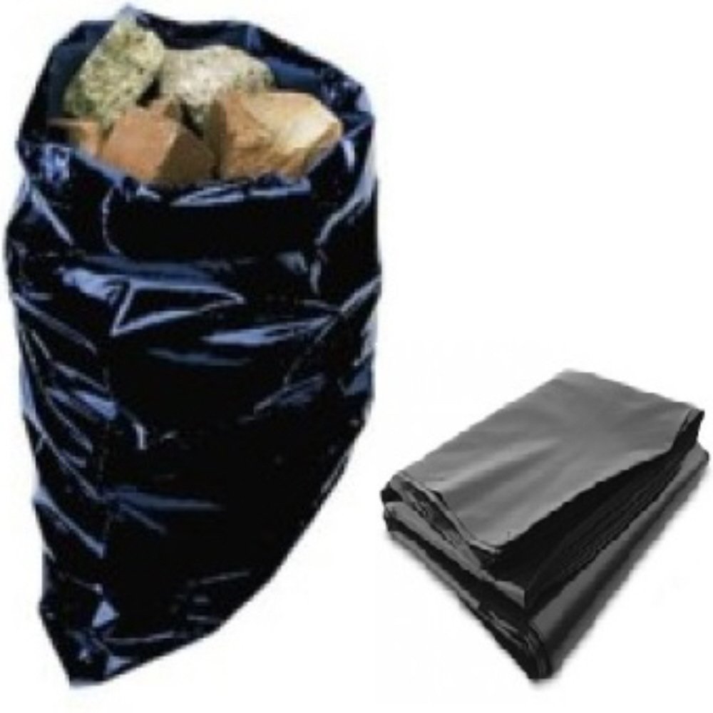 10 Strong Heavy Duty Large Black Plastic Polythene Builders Bags Size 20 x 30" / 500 x 750mm Durable Rubble Brick Gravel Sand Aggregate Wood Timber Storage Sacks