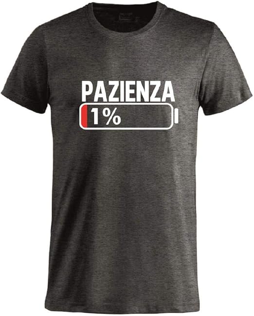 Brollogroup T Shirt Uomo Pazienza 1 Magliette Simpatiche Ps A001 Amazon It Abbigliamento