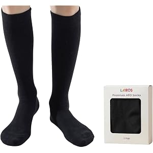 Lairos AFO Socks for Kids - 90% Cotton, Highly Stretchy, No Threads Inside, Solid Colors & Prints