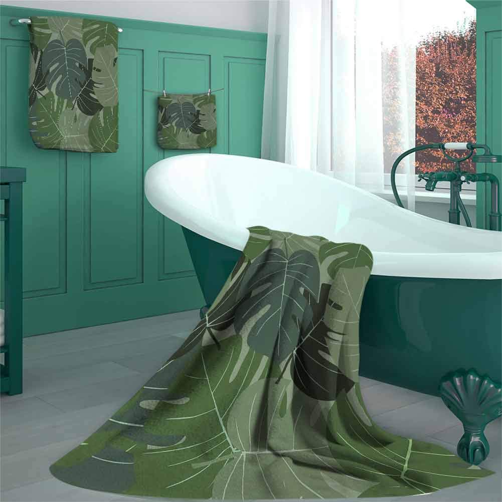 Forest Green Hotel & Spa Quality and Bathroom Sets, Camouflage Pattern of Palm