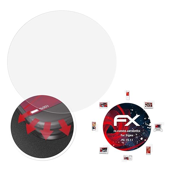 atFoliX Schutzfolie passend für Sigma PC 15.11 Folie, entspiegelnde und Flexible FX Displayschutzfolie (3X)