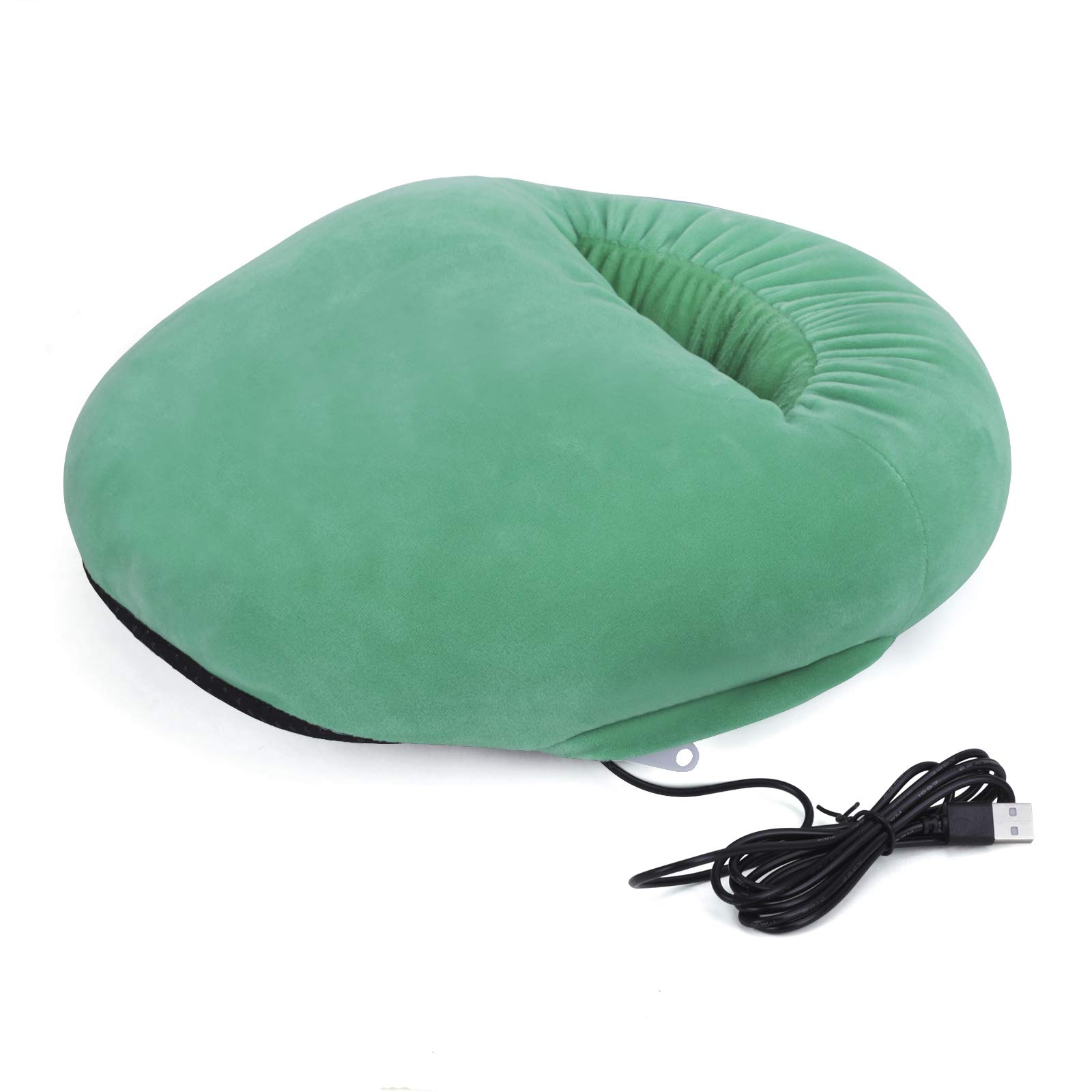 Heated Feet Warmer USB Rechargeable Cushion Plush Foot Heater Electric Heating Pad Winter Office Heating Shoes Insole Heater Dormitory Night's Sleep Heat Therapy Heated Massage Foot Warmer Slippers