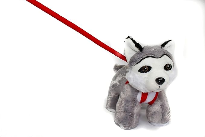 stuffed animal on a stick leash