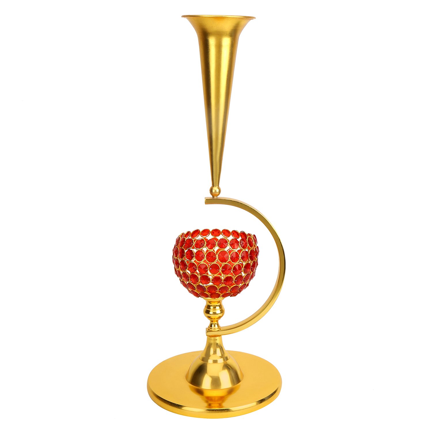 Buy Home By Nilkamal Red Crystal Votive Vase Stand Online At Low