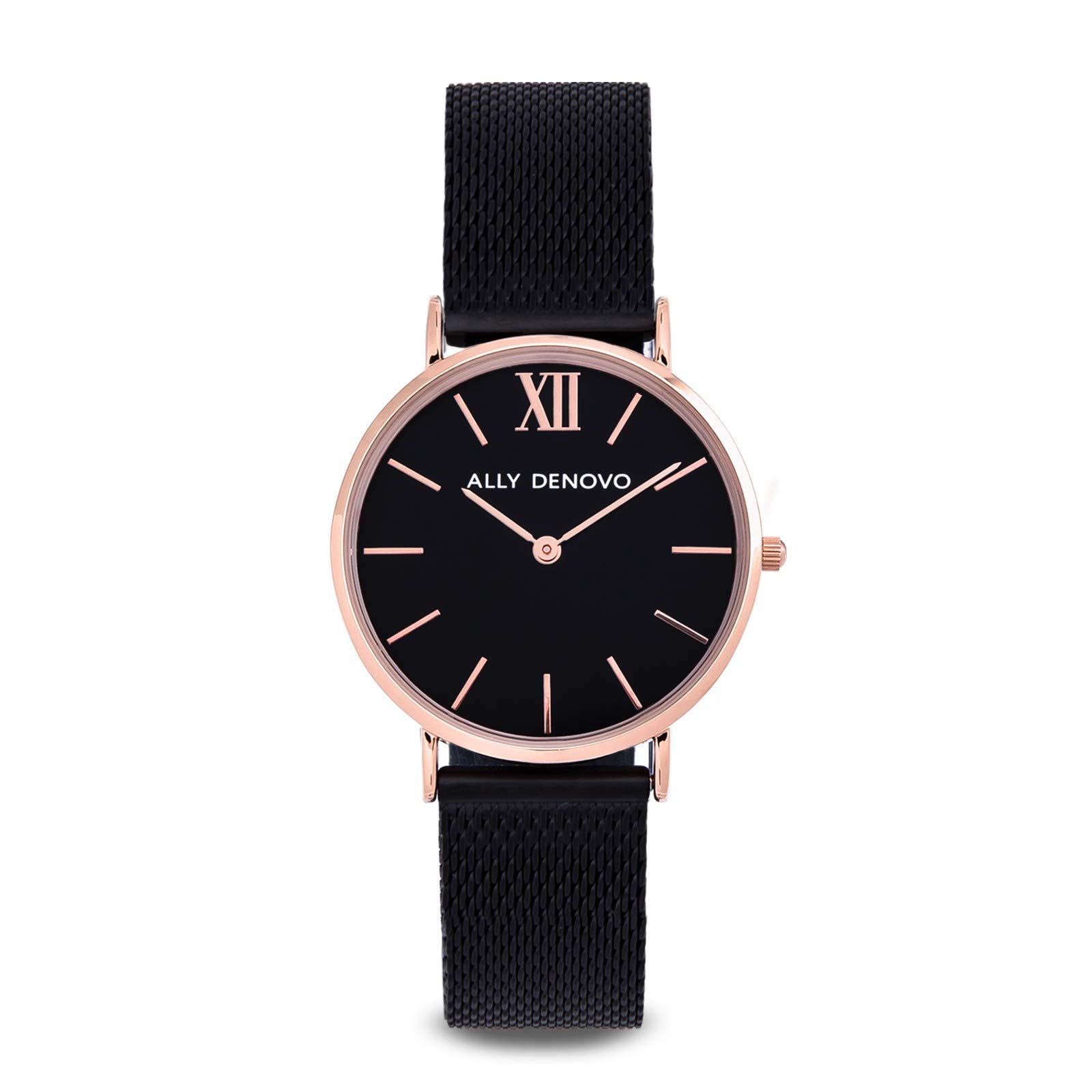 Ally Denovo New Vintage Mesh Women's Watch with Milanese Strap Analogue Rose AF5014.3
