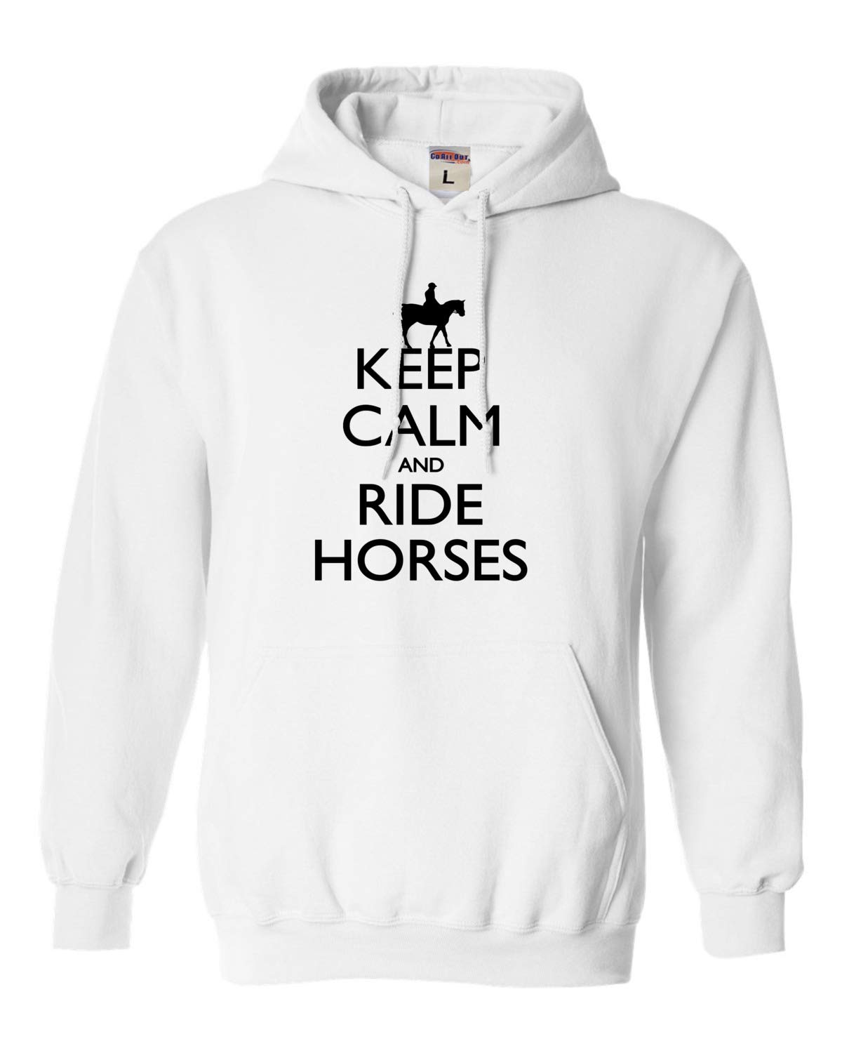 Go All Out X-Large White Mens Keep Calm And Ride