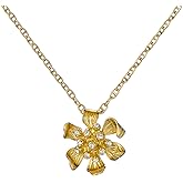 Ted Baker London Furina Furled Flower Pendant Necklace for Women (Gold/Crystal)