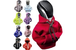 BYLIDRIM Hoodie Gear Shift Cover, Car Gear Shift Cover Hoodie,4.7 Inch Car Shifter Stick Protector Decoration. Universal fit Shift knob Cover Car Interior Decor Accessories (Red)