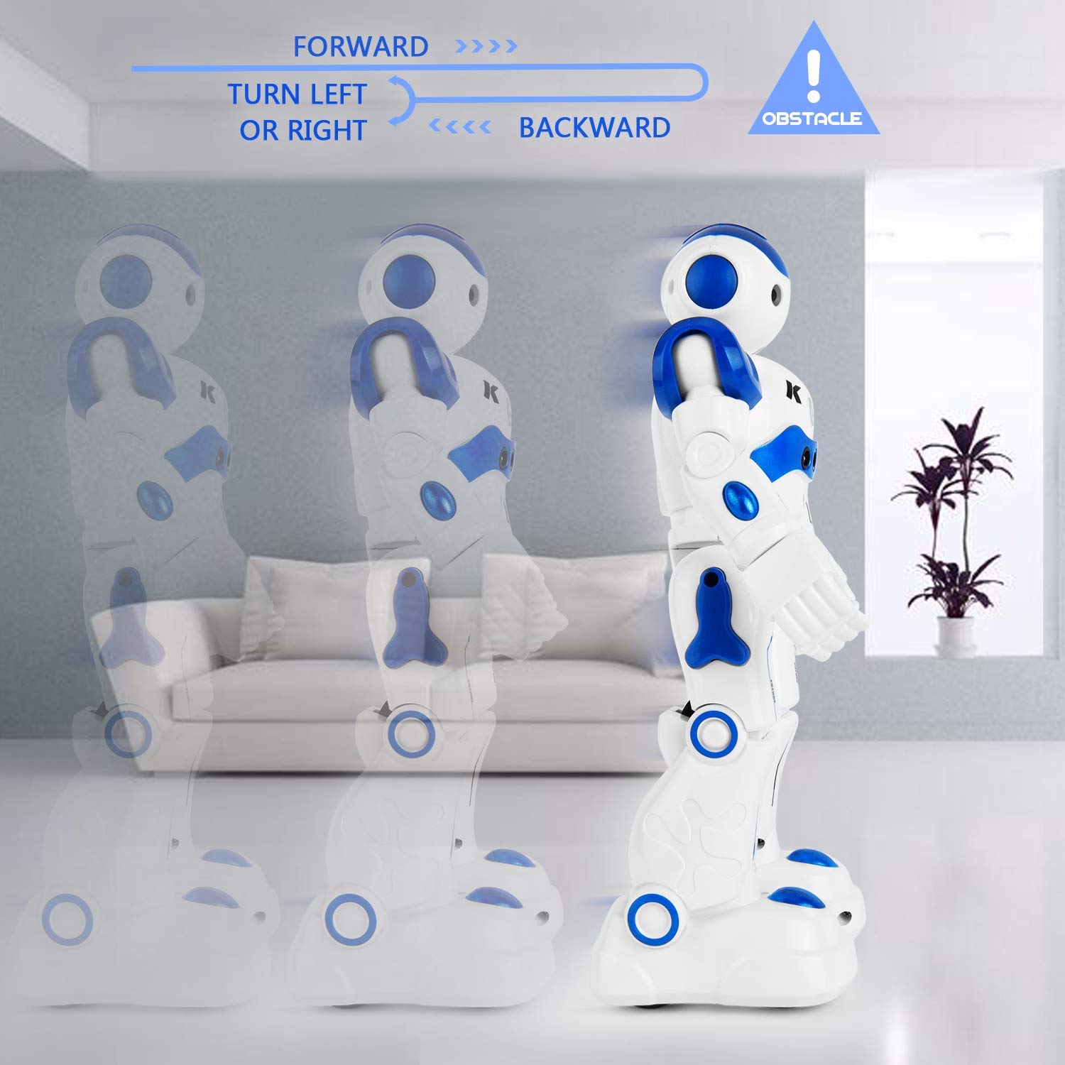 Gotechod Jouet Robot Telecommande Pour Enfant Jouet Enfant 3 10 Ans Garcon Fille Cadeau Anniversaire Noel Nouvel An Intelligent Robot Programmable Radiocommande Robots Jeux Et Jouets