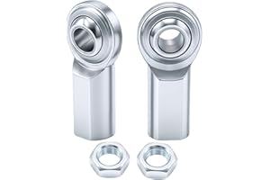Vkinman 2Pcs CF8 Rod Ends Heim Joint Kit, 1/2 x 1/2-20 Left Hand Right Hand Female Threads with Jam Nuts, Ideal for Ships, Tr