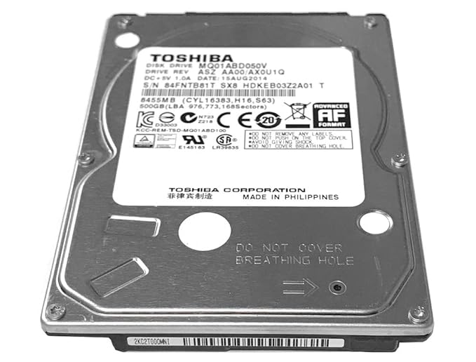Toshiba Mq01abd050v 500gb 5400rpm 8mb Cache Sata 3 0gb Amazon In