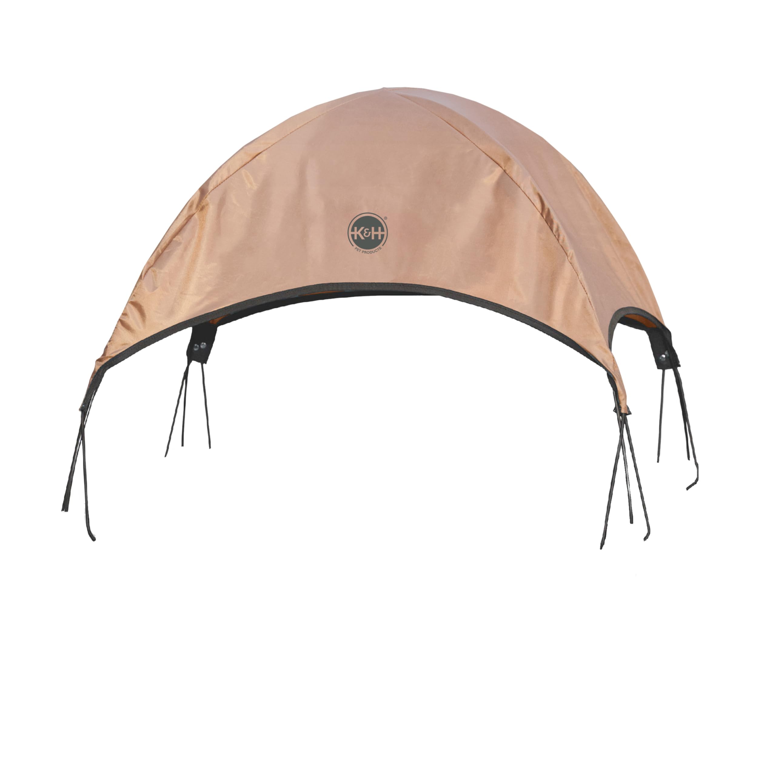 K&H Pet Products Pet Cot Shade Canopy for Elevated Outside Dog Beds, Dog Sun Umbrella Canopy for Dog Cots (Cots Sold Separately), Tan, Small 22 X 17 Inches