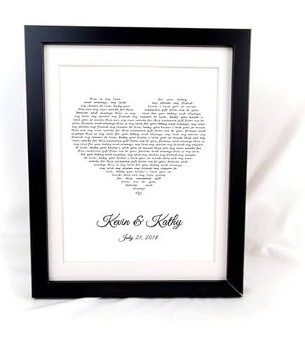 Song Lyrics Wall Art Personalized Song Lyrics Slate Stone Wedding Gift Ideas For Couple - Canvas Personalized Personalized Gifts For Couples - View #11