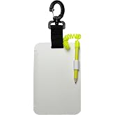 Scuba Choice Dive Slate for Underwater Communication - Durable Writing Surface for Scuba Diving &amp; Snorkeling, Includes Pencil, Clip &amp; Strap