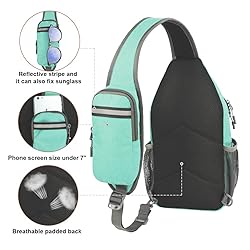 WATERFLY Crossbody Sling Backpack Sling Bag Travel