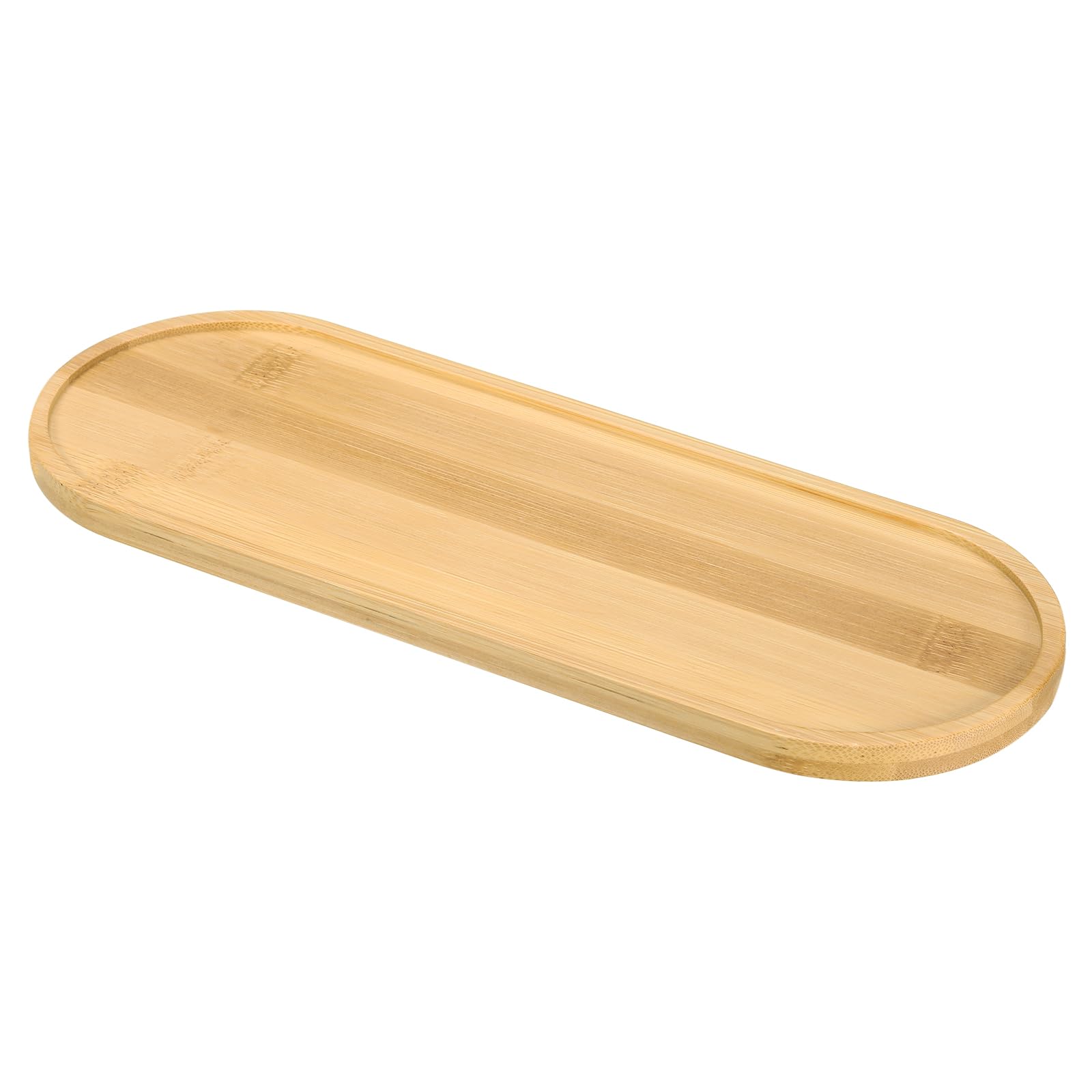 PATIKIL Bamboo Wood Saucer, 11x4 Inch Rectangular Wooden Plant Drainage Tray Bonsai Plants Saucer Succulent Pot for Home Balcony