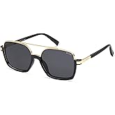 SOJOS Trendy Aviator Sunglasses for Women Men Polarized Retro Square Y2K Oversized Sun Glasses SJ2659