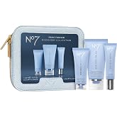 No7 Prime Forever Discovery Collection, Skincare Gift Set, 4 Count | Includes Prime Forever Gel-Oil-Milk Facial Cleanser, Face Serum, Gel Moisturizer + Travel Washbag, Skin Care Kit, Women