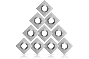 10pcs Wood Carbide Inserts Cutters for Wood Lathe Turning Tool 11x11x2.0mm-30° Cutting Edge Match Aogbra Woodturning Tool Set Perfectly