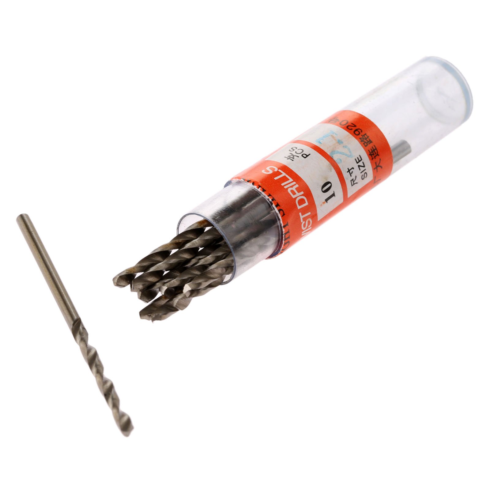 Mtsooning 10-Pack 1.7mm HSS Micro Twist Drill Bits, Titanium Coated, Straight Shank for Precision Drilling in Wood, Plastic, Metal, Model Making & DIY Crafts