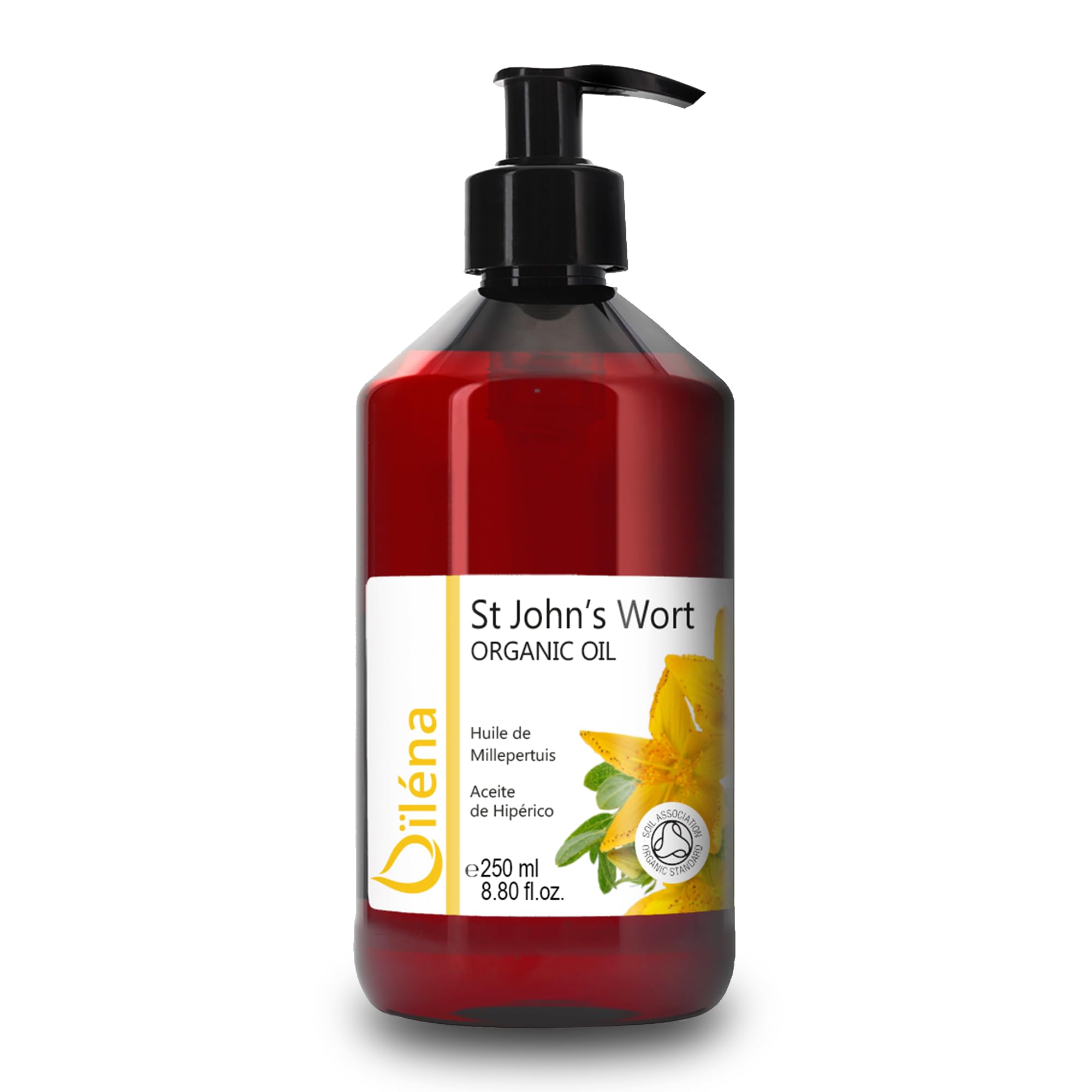 St. John's Wort Oil 250 ml Red Elixir for Pain Relief Concentrated Pure Oil 100% Natural Hypericum Oil Cold Infused St John Wort Oil Hypericum perforatum