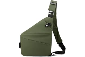 RIVLADE Anti Theft Travel Bag Anti-Theft Bag Slim Sling Bag Cross Body Travel Bag (Green,Right Shoulder)