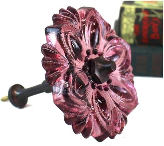 Amazon Com Pressed Glass Purple Curtain Tieback Or Hold Back For