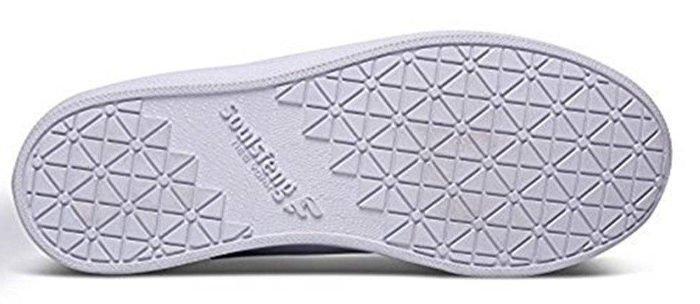 Soulsfeng Men Women Fashion Sneaker Lace UP Cattle Hide Leather Casual Low Top Skateboarding Shoe (Men 9.5 D(M) US, White)