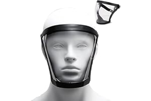 Full Face High-Definition Protective Shields, Unisex Cycling Face Shield with Clear Polycarbonate Visor and Anti-Fog to Prote