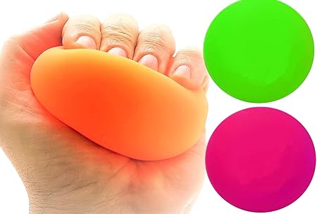 Amazon Ja Ru ストレッチ ボール ストレス解消 2個パック ソフトバウンス ストレスボール プル ストレッチ ハンドセラピーまたは感覚フィジェットリラクシングおもちゃ プラス1 弾力ボール 401 2p Pack Of 2 401 スクイーズ おもちゃ