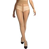 HOTBOSS Unbelievable Durability Tights, Rip Resistant Pantyhose, 40D Semi Sheer High Waist T-Crotch Strong Tights for Women