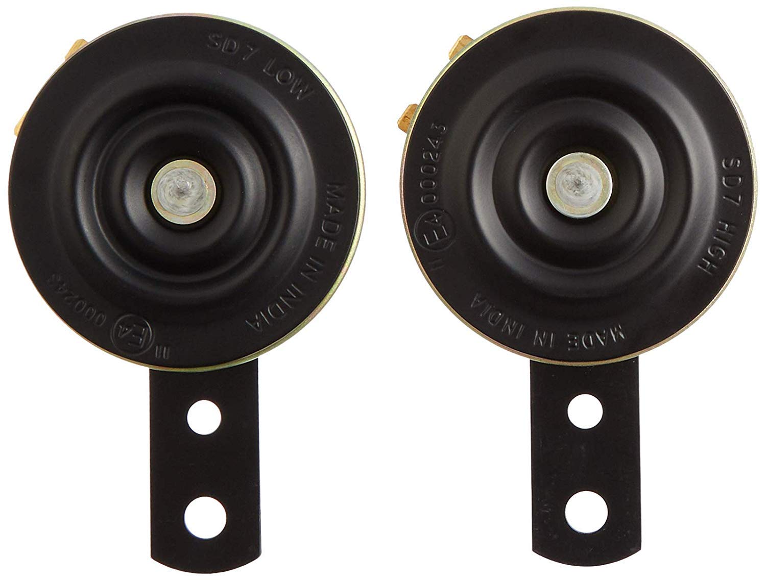 UNO MINDA 815043 K70 12V Horn (Yellow,Set of 2) (360/440 Hz, 105dB