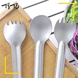 TiTo Titanium Spork and Spoon Long Handle Ultralight Camping Flatware view 8