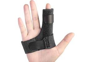 Sumifun Finger Brace, Trigger Finger Splint for Index Middle Ring Pinky Finger Arthritis Pain, Tendon Injury, Broken Mallet Finger Stabilizer Supports for Dislocated Knuckle Immobilizer Wrap,Black
